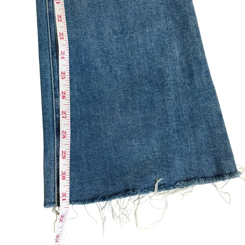 Paige Sz 27 Laurel Canyon Jeans in Nostalgia Wash Bootcut Distressed Light Wash